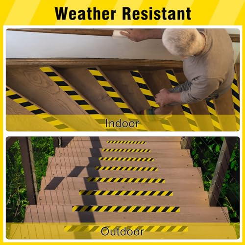 S&X Anti Slip Tape 6in x 33ft Grip Tape for Stairs & Ramps, Black/Yellow - color: Black/Yellow, size: 6" X 33'