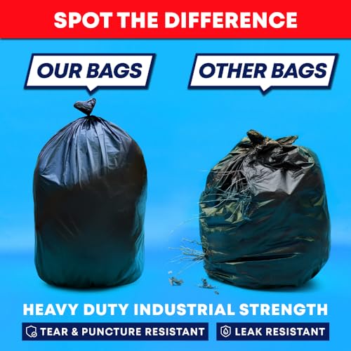 Veska 65 Gallon Trash Bags Heavy Duty | 120 Count | 64 Gallon Trash Bags for Toter - Large Garbage Bag 70 Gallon - size: 120 Count (Pack of 1)