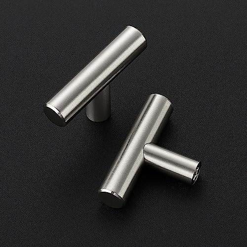 30 Pack Brushed Nickel Cabinet Knobs, 2in Length T Bar Drawer Pulls - color: Brushed Nickel, size: 30 Pack, style: T Bar