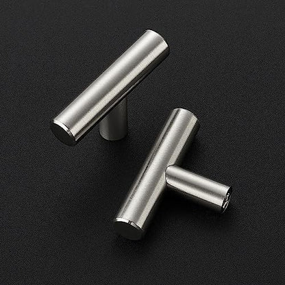 30 Pack Brushed Nickel Cabinet Knobs, 2in Length T Bar Drawer Pulls - color: Brushed Nickel, size: 30 Pack, style: T Bar