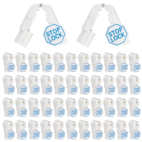 uxcell Pegboard Hook Stop Locks, 4mm White Display Hook Locks 50Pcs - color: White, size: 4mm