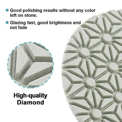 3 Step 4 Inch Diamond Polishing Pads, Step 2, 3 Pack