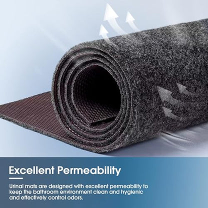 12Pcs Urinal Mats for Men Bathroom Commercial Urinal Floor Mats Urinal Pads for Mens Room Non Slip Splash Toilet Bulk Washable Disposable Large 17Inch x 20.5Inch - size: 12