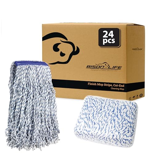 KLEEN HANDLER Cut End Finish Mop Head Replacement,Universal Headband 24Pack - size: 24 pack