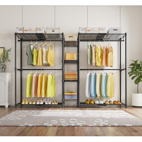 VIPEK X3 Expandable Heavy Duty Clothes Rack Closet Organizer System Black - color: Black, size: X3