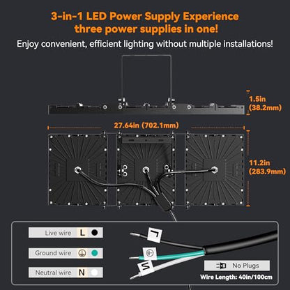 SOLLA 480W LED Outdoor Flood Light, 48000LM Super Bright Stadium Light, 6000K Daylight White, IP66 Waterproof 3 Heads Adjustable Outdoor Floodlights for Patios, Street, Parking Lots - size: 480 Watt