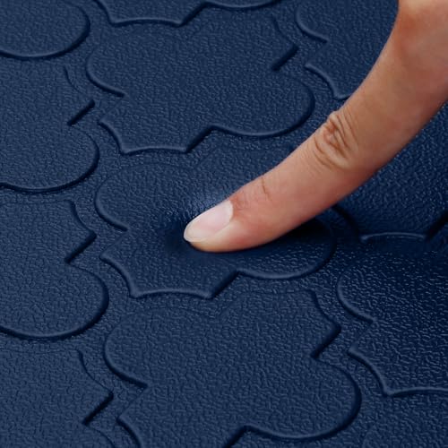 WISELIFE Kitchen Mat Cushioned Anti Fatigue Floor Mat, 17.3"x39", Blue - color: Blue, size: 1'5" x 3'3" (Rectangular)