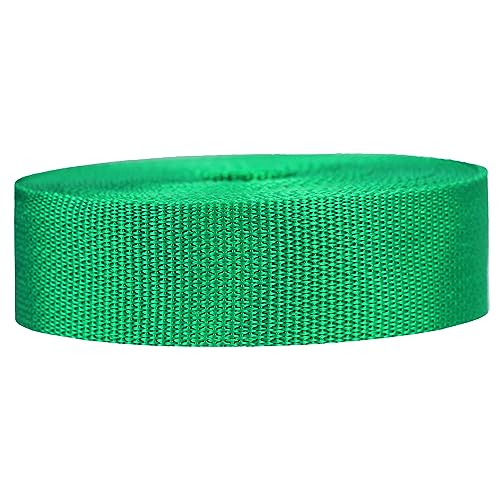Strapworks Lightweight Polypropylene Webbing - Poly Strapping for Outdoor DIY Gear Repair, Pet Collars, Crafts – 1.5 Inch by 10, 25, or 50 Yards, Over 20 Colors - color: Kelly Green, size: 1.5" x 25 yard