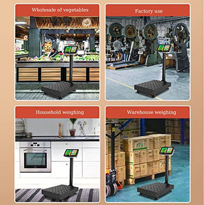 660lb Industrial Platform Scale with 0.1 LB Accuracy LCD Display - color: Black Standard