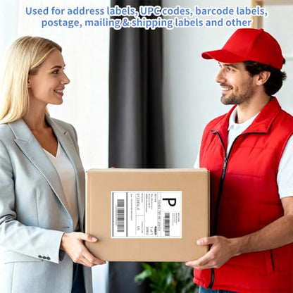4 x 6 Direct Thermal Shipping Labels - Shipping Address Stickers Perforated and Strong Adhesive, Thermal Labels for Rollo & Zebra Printer（1000pcs per Stack,1 Stack） - size: 1000Pcs /Stack, style: 1 Stack