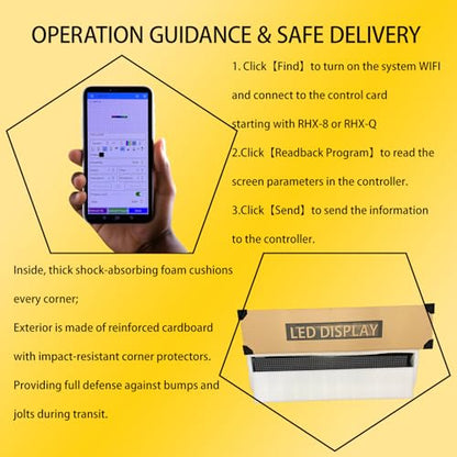 P10 Programmable LED SIGN 40"×8" Scrolling LED Display, High Brightness & IP65 Waterproof Indoor Outdoor Digital Signage led screen, Open Signs Welcome Sign for Store Business Advertising - size: P10 40*8 INCH