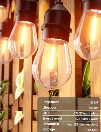 Svater Outdoor String Lights LED 36 FT S14 Commercial Grade Waterproof ETL - size: 36FT