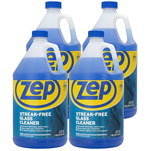 Zep Streak-Free Glass Cleaner, Blue, 1 Count (Pack of 4) - size: 1 Count (Pack of 4)