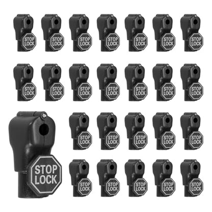 Peg Hook Locks PC Magnet Anti-Theft Pegboard 5mm Black 50Pcs - color: Black, size: 5mm