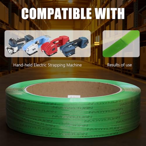 1/2"x.026"x5800ft Embossed Polyester (PET) Strapping Roll of 16"x6" Core Size 770lbs Break Strength - size: 1/2"x5800'