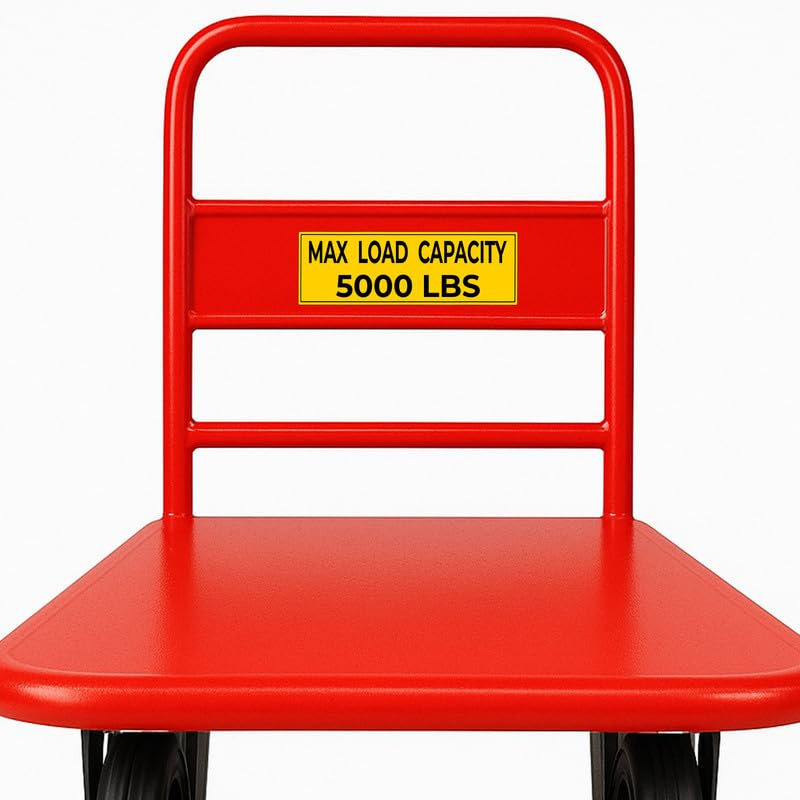 3Pcs(6"x2") - MAX LOAD CAPACITY 5000 LBS Sign - MAX LOAD CAPACITY 5000 LBS Sticker - Waterproof & UV-resistant