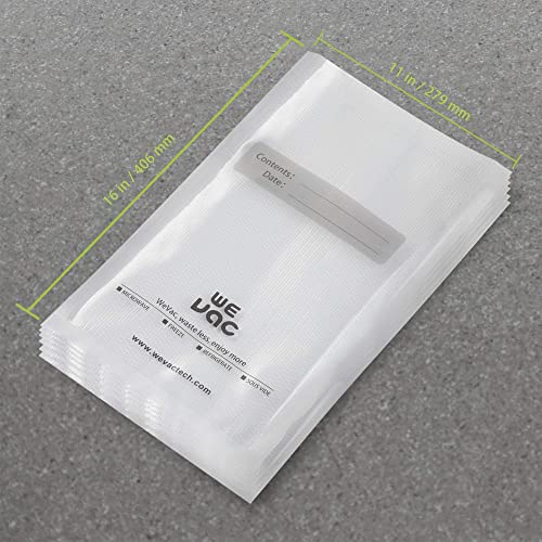 Wevac Vacuum Sealer Bags 11x16" 100 Gallon for Food Saver Vacuum Machine - size: 11"x16" 100 Count