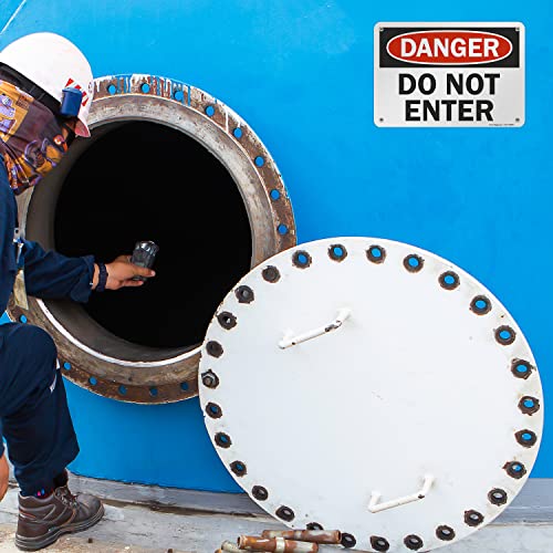 SmartSign "Danger - Do Not Enter" Sign | 7" x 10" Aluminum - size: 7" x 10"