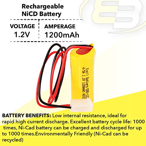 (3-Pack) Emergency/Exit Lighting Battery Fits and Replaces Lithonia ELB0300 ELB-0300 OSI OSA045 OSA-045 NIC0027 Bel-128 Bel128 Custom 128 Lithonia ELB1P201N1 ELB-1P201N1 White Molex
