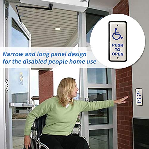 Olideauto Wireless Narrow Handicap Push Button, WiFi Smart Door Control Button, Push Button for Automatic Door Opener