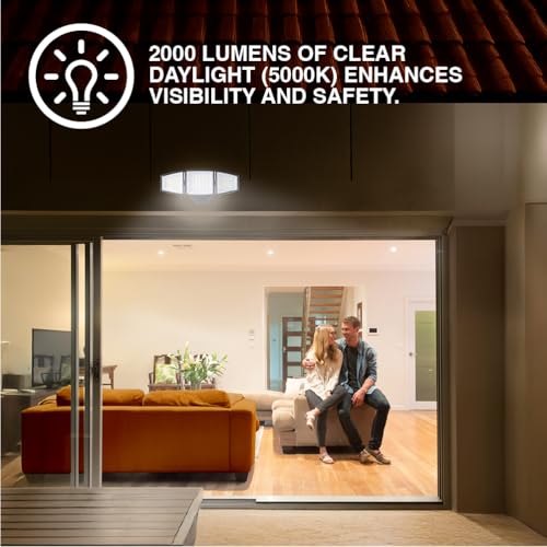Sylvania 15W Security LED Light, Hardwired, 2000 LMS, Wet Rated, 5000K, Daylight - 1 Pack (66477) - color: Black, style: 15W Standard
