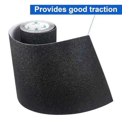 BOMEI PACK Anti Slip Tape, Black 12 Inch x 16.5Ft Grip Tape for Stairs Outdoor/Indoor, Waterproof Non Skid Roll for Stair Treads Non Slip, High Traction Abrasive Adhesive Stair Steps - size: 300mm