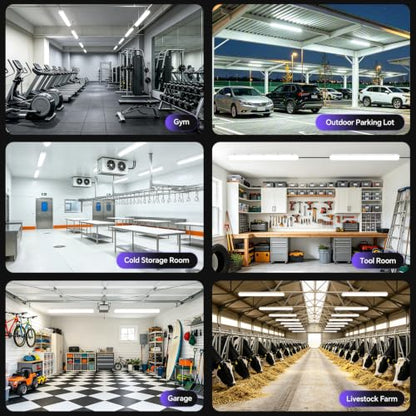 4FT LED Vapor Tight Light 60W 7800LM 5000K IP65 Waterproof Shop Lights - size: 4Pack