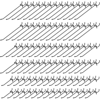 INCLY 120 Pack Pegboard Hooks, 4/6/8 Inch Peg Board Hooks Accessories - color: Black, size: 4/6/8 Inch