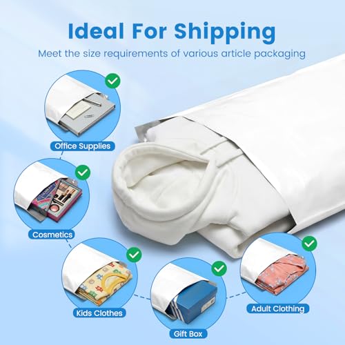 Metronic Poly Mailers 14x19 1000 Pack, Large Bulk Self Seal Shipping Bags - color: White, size: 14.5x19 1000PC
