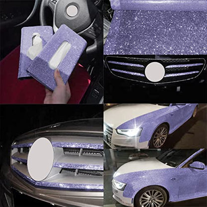 4 Pack 35.4 Inch Rhinestone Door Edge Guard Strips, Blue - color: Blue