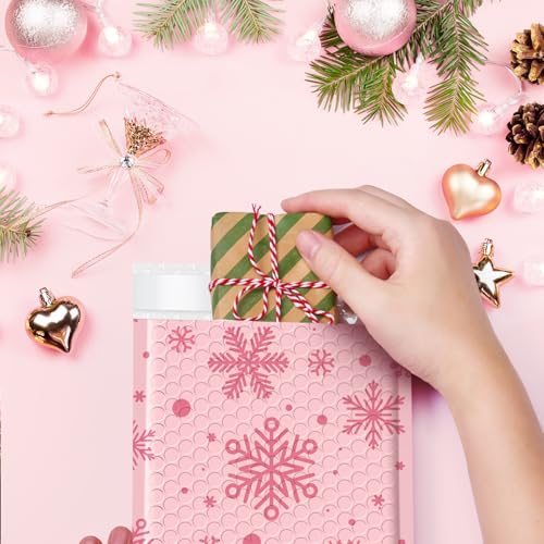 Metronic Bubble Mailer 6x10" 50 Pack Snowflake Cute Design Bubble Envelopes - color: Snowflake, size: 6x10" 50PC