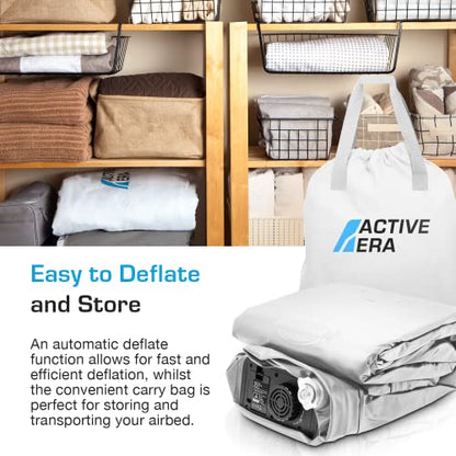 Active Era 21" Twin Air Mattress with Built-in Pump & Raised Pillow - Heavy Duty Puncture Resistant, Waterproof Blow Up Bed - style: Luxury