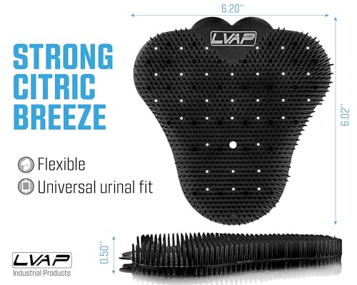 LVAP Urinal Screen Deodorizer (12-Pack) - Anti-Splash Urinal Cakes, Toilet Deodorizer, Urinal Screens for Commercial Restrooms, 5,000 Flushes, Citrus Scent - color: Black 12pcs, size: 1 Count (Pack of 12)