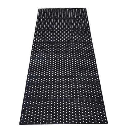 uyoyous Rubber Flooring Mat with Drainage Holes 82.67"x35.43" Resistant Anti-Fatigue Commercial Kitchen Mats with Non-Slip Backing Heavy Duty Rubber Drainage Mat for Industrial Kitchen