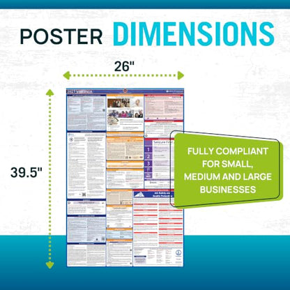 Labor Law Poster Virginia 2027, Paper Unlaminated, State, Federal Notices - style: English (Paper)