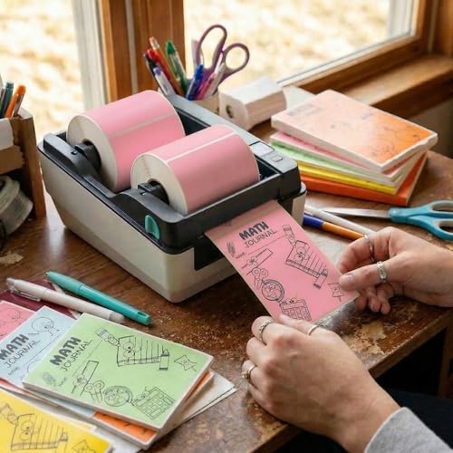 4" X 6" Direct Thermal Shipping Labels | Pink | 1" Cores w/Perfs Easy Tear | Made in USA | Printing Label | 250 Labels | 250 Labels per Roll | 1 Rolls | Blank Labels - color: Pink