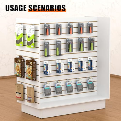 49.5”W x 24”D x 54”H - Retail Slat wall Gondola Display with 3” Slatwall Units，White Versatile H-Unit Slatwall Display Stand - color: White