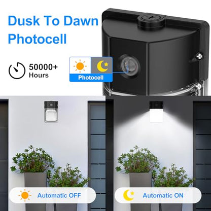 30W LED Wall Pack Light, Dusk to Dawn Outdoor Lighting Sensor, 3600LM, 5000K, LED Outdoor Wall Lights, 120Vac IP65 Waterproof Security Flood Light for Commercial, Porch, Garage, Garden, 1 Pack - size: 1Pack