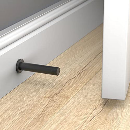 National Hardware Cooper Door Stop, 3", Aluminum, Matte Black - color: Matte Black with Matte Black Tip