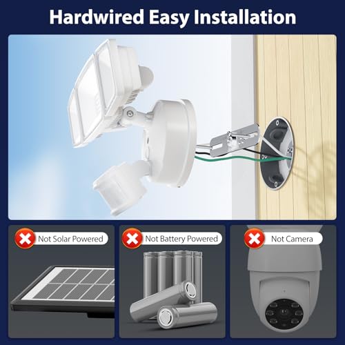 Onforu 75W LED Flood Light Motion Sensor Outdoor, 7000lm Dusk to Dawn Flood Light, Security Light with Three Head, IP65 Waterproof Exterior Floodlight, 6500k Wall Light for Entryway Stairs Yard Garage - color: White