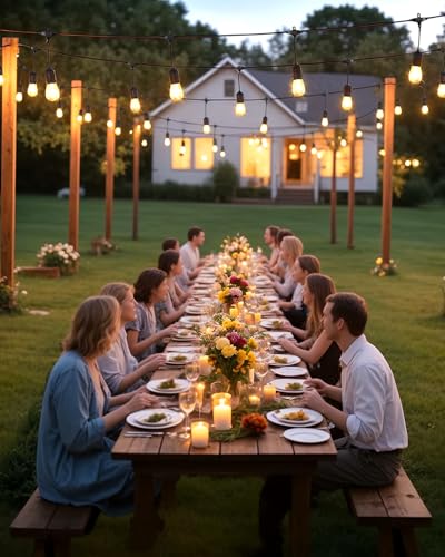 BRIMAX 2W 100FT Outdoor String Light Commercial Grade with 32 S14 LED Bulbs