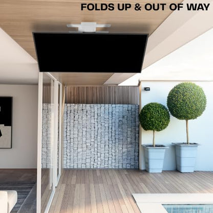 VIVO Swivel Electric Ceiling TV Mount, 37-70 in Screens, MOUNT-E-FD75CW-S - color: White, size: 37-70" TVs