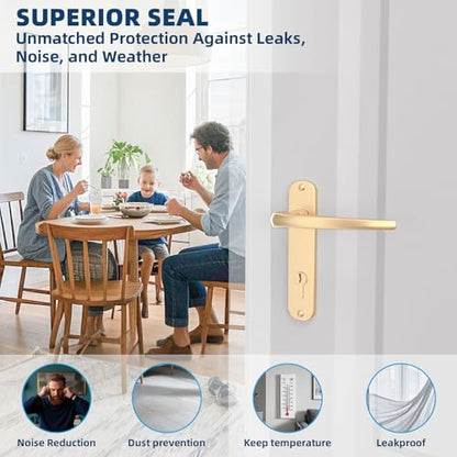 Elvone Weather Stripping Door Seal, 36ft Adhesive Silicone Strip, Clear - color: Clear, size: 36 ft x 2 in (thickned)