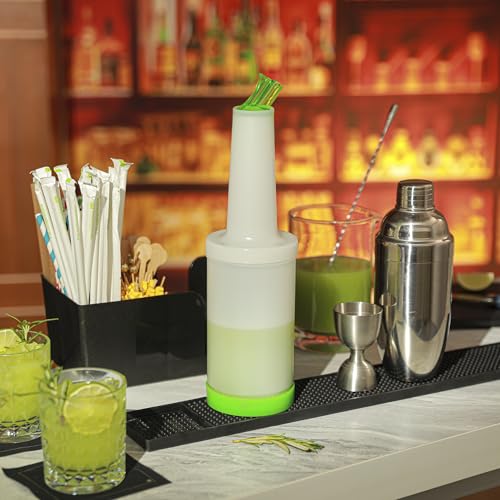 Restaurantware 1 qt Green Plastic Quick Pour Storage Container Bottle - color: Green, size: 32 Ounces