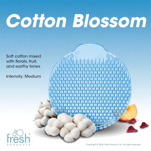 Fresh Products Slant7 Urinal Screen Best Splash Prevention Easy Installation Long Lasting Fragrance Made in the USA Lasts for 30 Days 10pk for Mens Urinals Cotton Blossom
