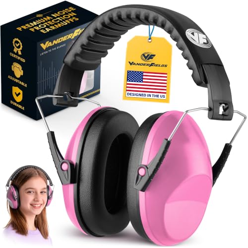 Kids Noise Canceling Headphones - 31 dB (2K Hz) - Ear Protection Earmuffs - color: Double Pink
