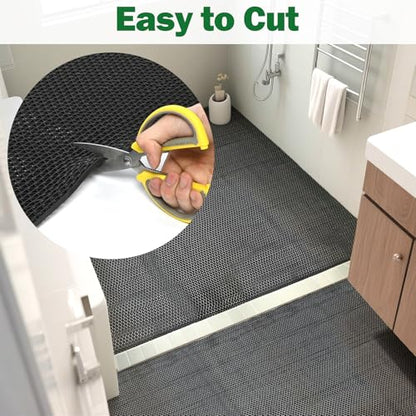 jxgzyy Commercial Drainage Mat Non Slip Floor Matting 3'x16.4', Black - color: Black, size: 196.8"L x 36"W x 0.2"Th
