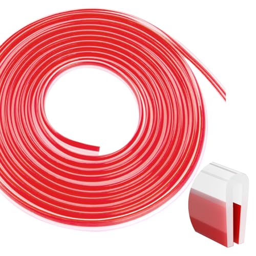 Silicone Edge Trim Self-Adhesive U Channel Silicone Edge Trim Edge Protector for Sheet Metal (Clear, Fit 3/32" - L 20') - color: Clear, size: Fit 3/32" - L 20'