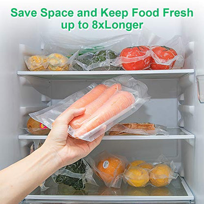 8Pack Vacuum Sealer Rolls with 8"&11"x20' 4 Rolls Each - size: 8=Pack 8"x20'(4Rolls)+ 11"x20' (4Rolls)