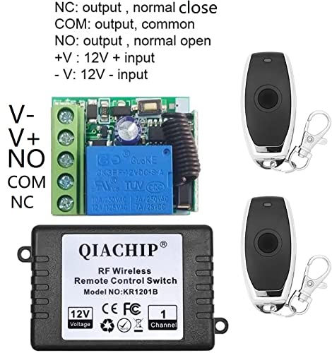 DC 12V 1CH RF Wireless Relay Module Remote Control Momentary Switch - color: 1relays(Updated)